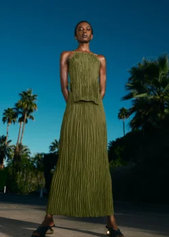 & Other Stories Sets & Suits | Skirts | Silk Midi Skirt Green