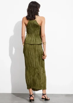 & Other Stories Sets & Suits | Skirts | Silk Midi Skirt Green