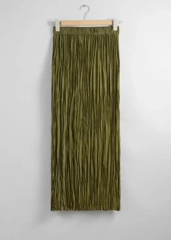 & Other Stories Sets & Suits | Skirts | Silk Midi Skirt Green