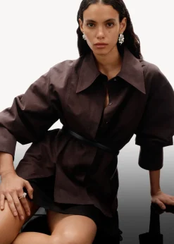 & Other Stories Sets & Suits | Blouses & Shirts | Silk-Blend Shirt Brown