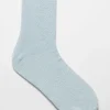 & Other Stories Socks & Tights | Socks & Tights | Silver Glitter Ankle Socks Light Blue
