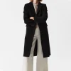 & Other Stories Outerwear | Single-Breasted Wool Coat Black