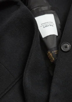& Other Stories Outerwear | Single-Breasted Wool Coat Black