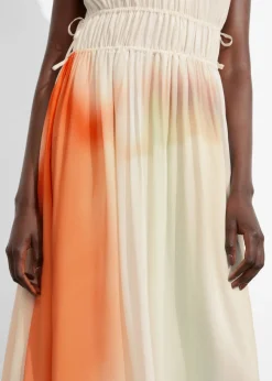 & Other Stories Dresses | Sleeveless Maxi Dress Cream/Orange/Lilac