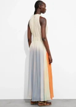 & Other Stories Dresses | Sleeveless Maxi Dress Cream/Orange/Lilac