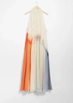 & Other Stories Dresses | Sleeveless Maxi Dress Cream/Orange/Lilac