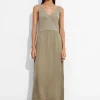 & Other Stories Dresses | Sleeveless Two-Tone Midi Dress Mole