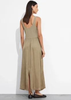 & Other Stories Dresses | Sleeveless Two-Tone Midi Dress Mole