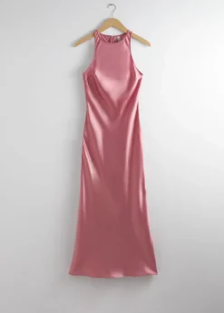 & Other Stories Dresses | Slim Satin Midi Dress