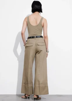 & Other Stories Tops | Slim V-Neck Top Mole