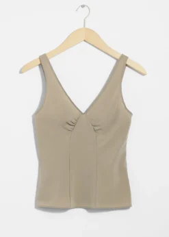 & Other Stories Tops | Slim V-Neck Top Mole
