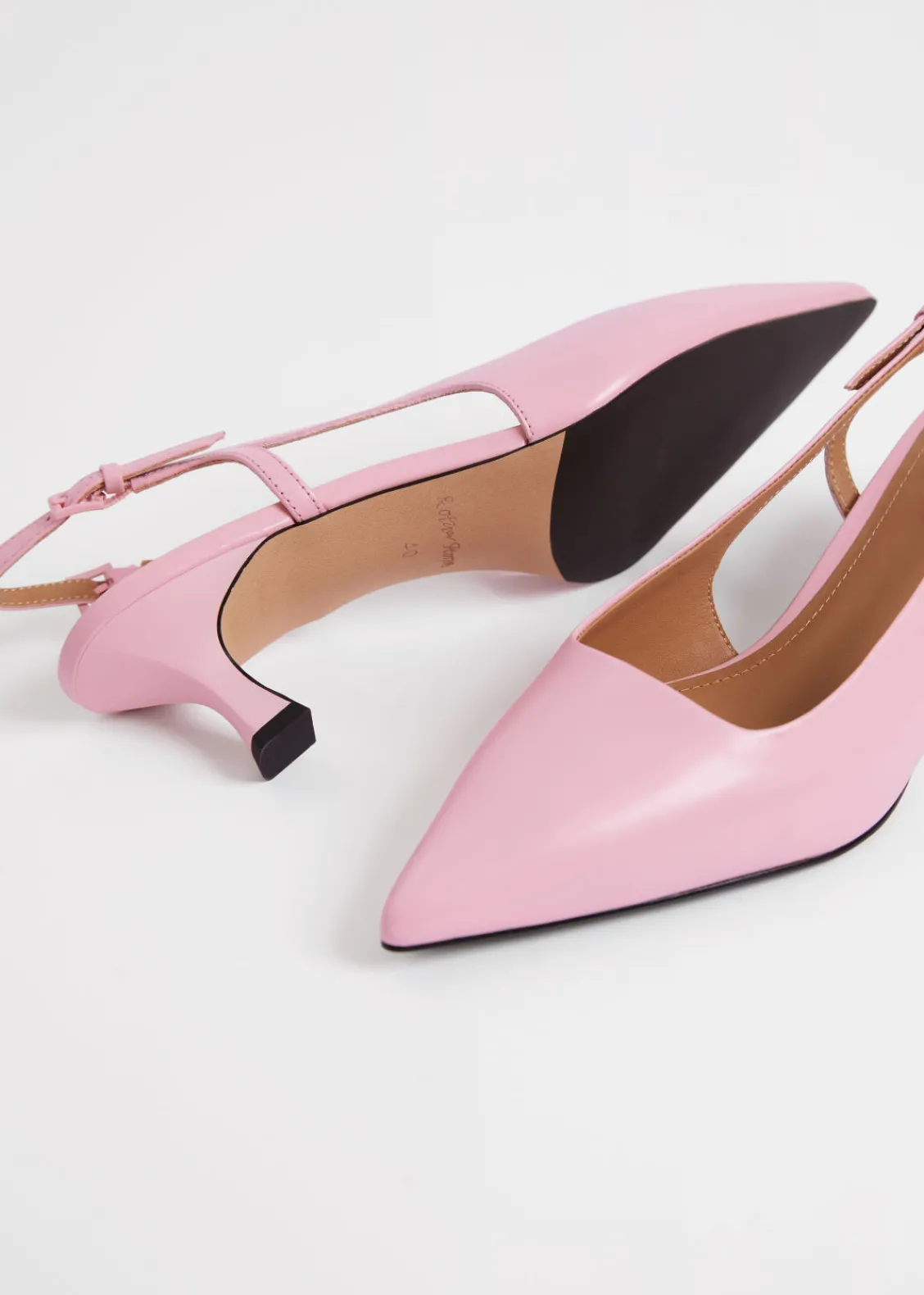 & Other Stories Heels | Slingback Leather Pumps