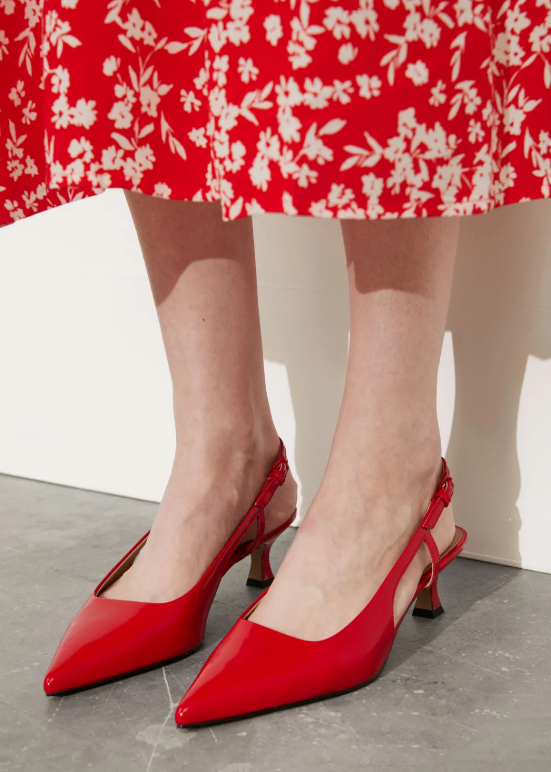 & Other Stories Heels | Slingback Leather Pumps