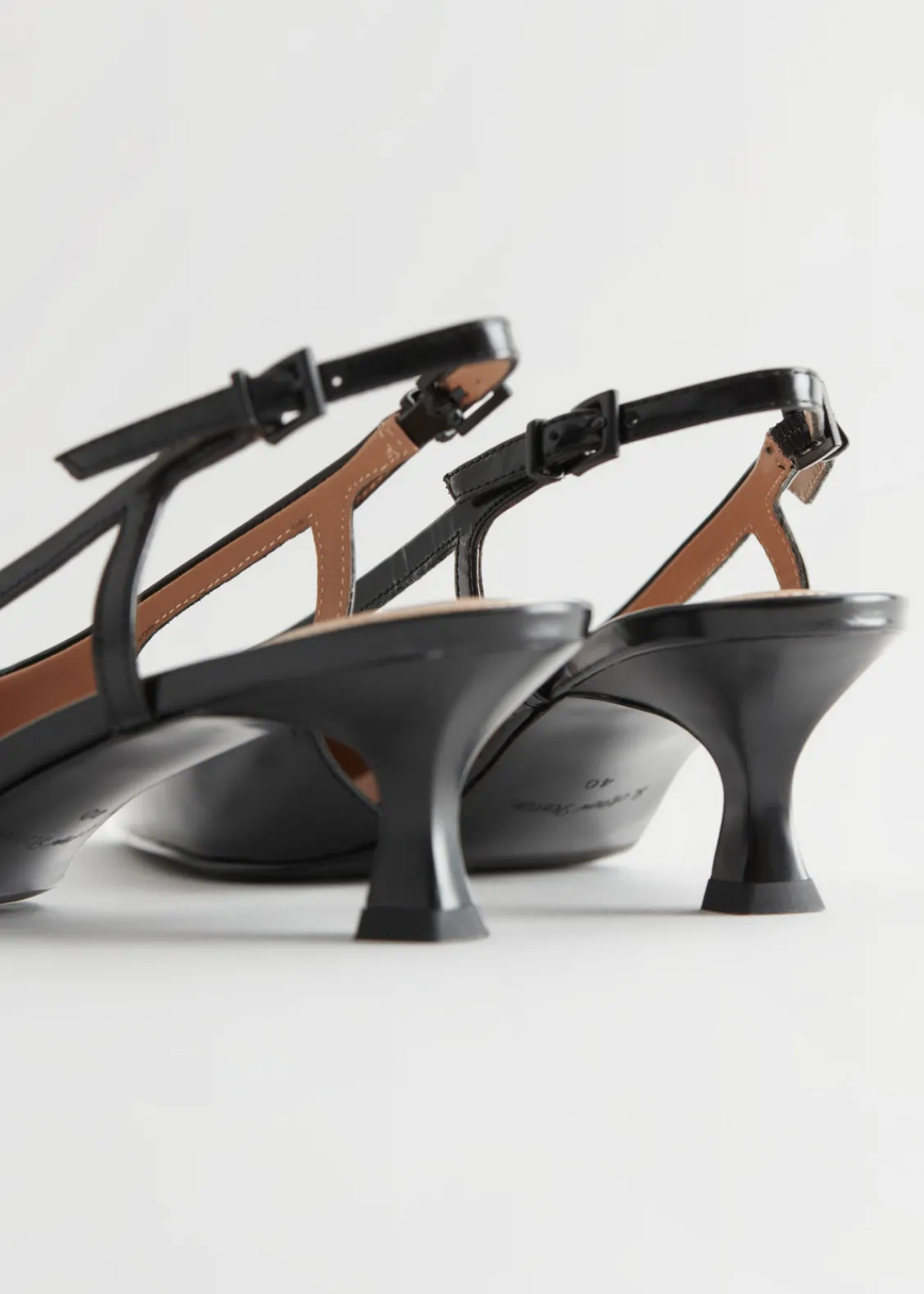 & Other Stories Heels | Slingback Leather Pumps