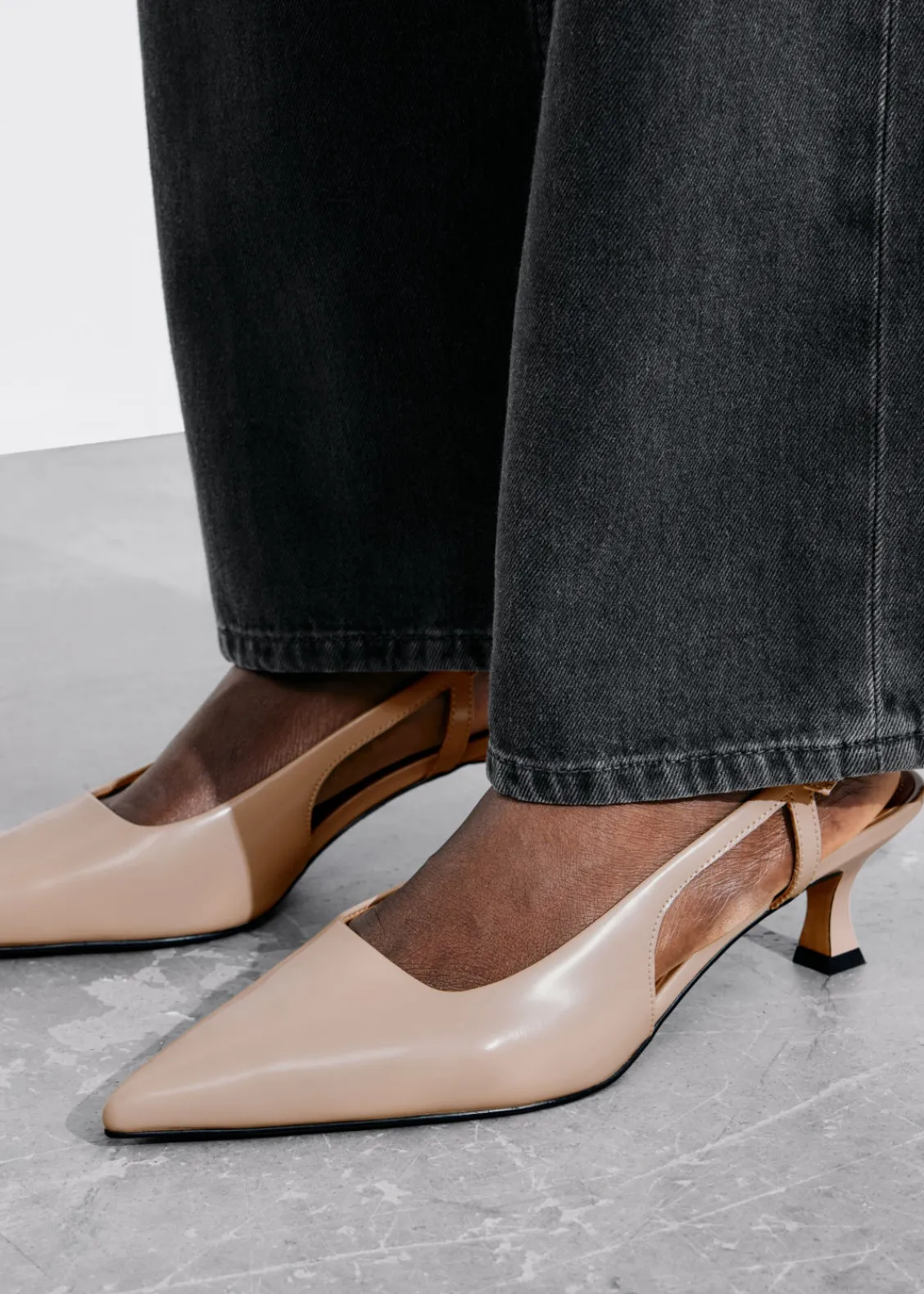 & Other Stories Heels | Slingback Leather Pumps