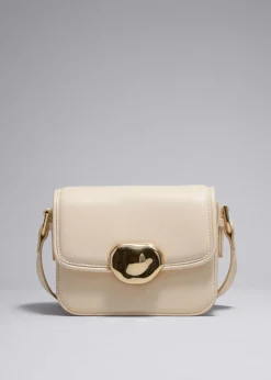 & Other Stories Shoulder Bags | Small Sculptural-Buckle Leather Bag Cream