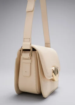 & Other Stories Shoulder Bags | Small Sculptural-Buckle Leather Bag Cream