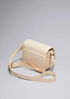 & Other Stories Shoulder Bags | Small Sculptural-Buckle Leather Bag Cream
