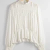 & Other Stories Blouses & Shirts | Smocked Blouse Ivory