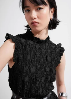 & Other Stories Tops | Smocked Peplum Top