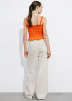 & Other Stories Tops | Smocked Peplum Top