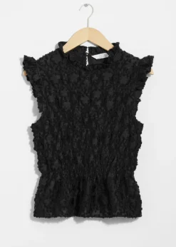 & Other Stories Tops | Smocked Peplum Top