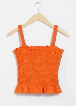 & Other Stories Tops | Smocked Peplum Top