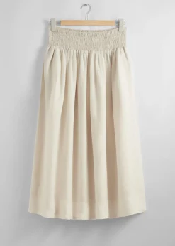 & Other Stories Skirts | Smock-Waist Midi Skirt