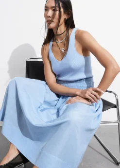 & Other Stories Skirts | Smock-Waist Midi Skirt