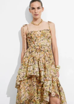 & Other Stories Dresses | Strappy Ruffled Midi Dress