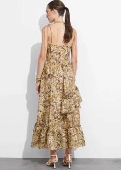 & Other Stories Dresses | Strappy Ruffled Midi Dress