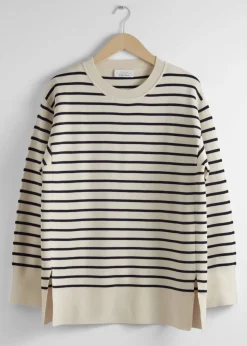 & Other Stories Sweaters & Knits | Striped Sweater Navy/White
