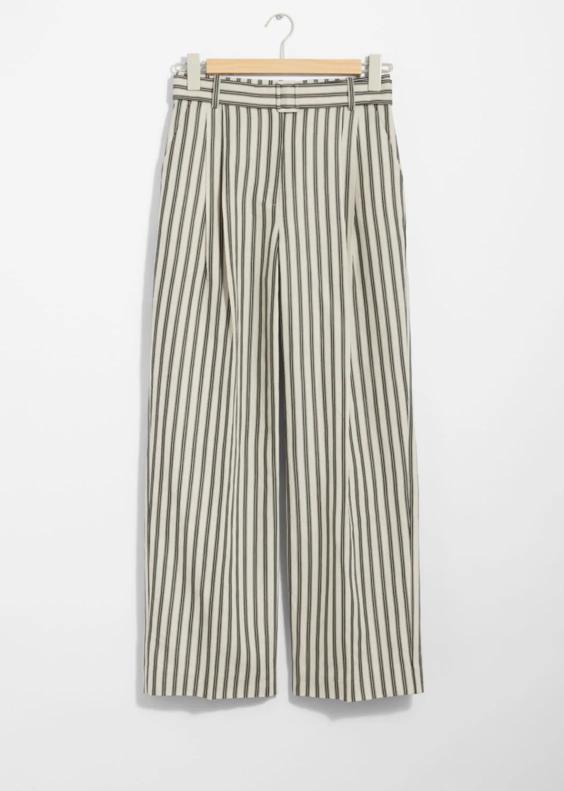 & Other Stories Sets & Suits | Pants | Striped Tailored Trousers Beige/Black Stripes