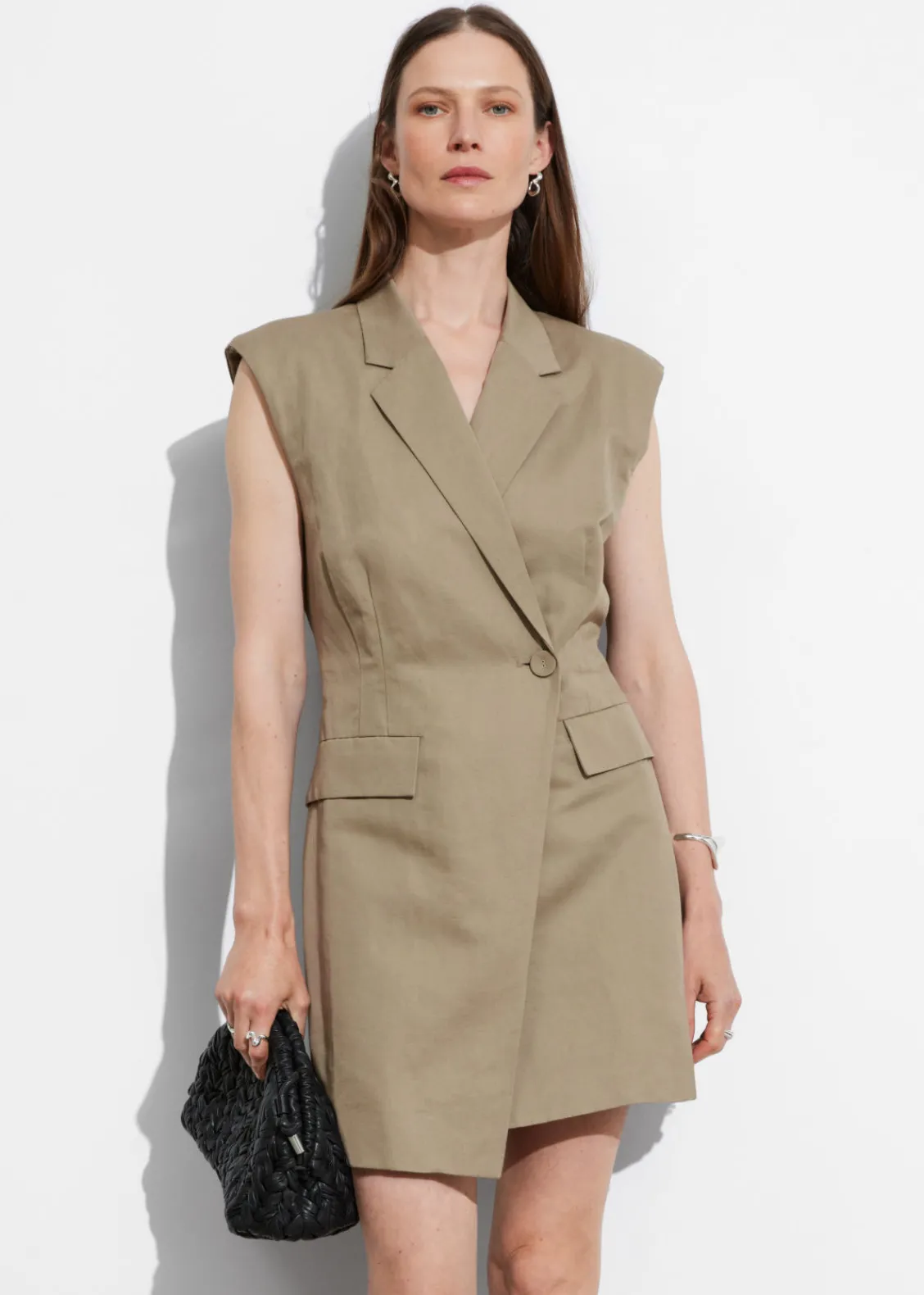 & Other Stories Dresses | Structured Blazer Mini Dress Mole