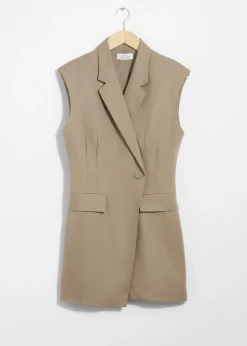 & Other Stories Dresses | Structured Blazer Mini Dress Mole