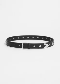 & Other Stories Belts | Studded Leather Belt Black