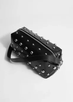 & Other Stories Shoulder Bags | Studded Leather Clutch Black