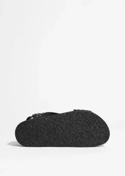 & Other Stories Sandals | Studded Leather Sandals Black