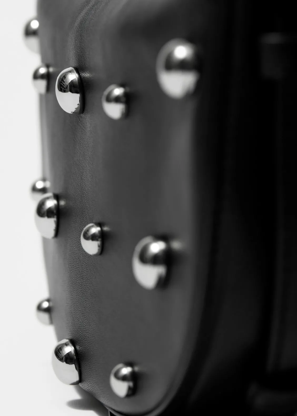 & Other Stories Shoulder Bags | Studded Leather Shoulder Bag Black