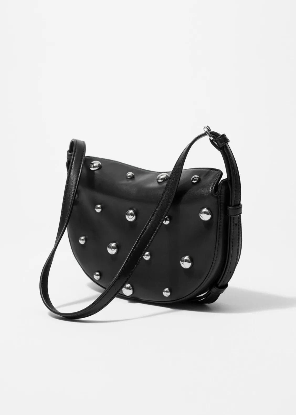 & Other Stories Shoulder Bags | Studded Leather Shoulder Bag Black