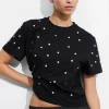 & Other Stories Tops | Studded T-Shirt Black