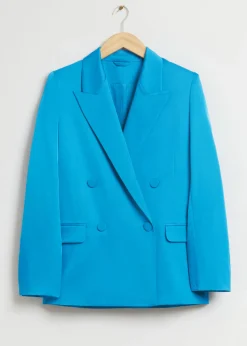 & Other Stories Blazers & Vests | Outerwear | Tailored Double-Breasted Blazer Bright Blue