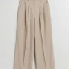 & Other Stories Pants | Tailored High-Waist Trousers Beige