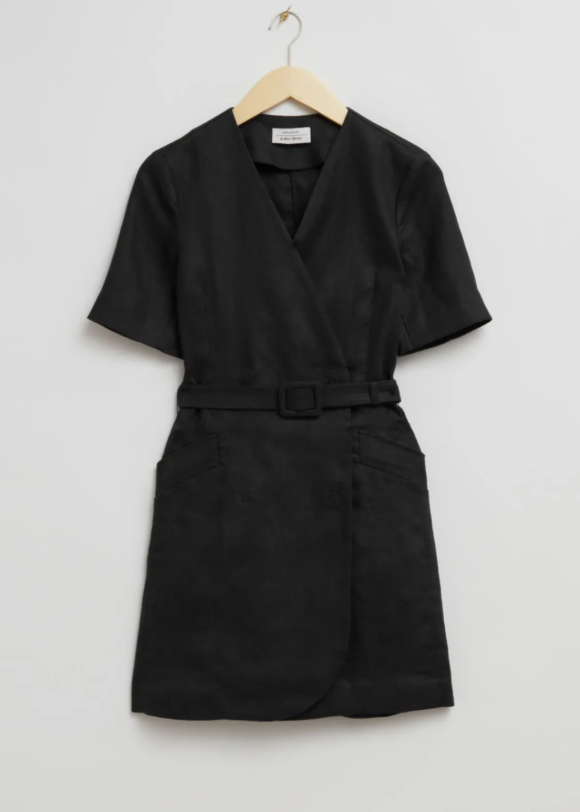 & Other Stories Dresses | Tailored Linen Belted Mini Dress