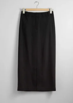 & Other Stories Skirts | Tailored Pencil Midi Skirt Black
