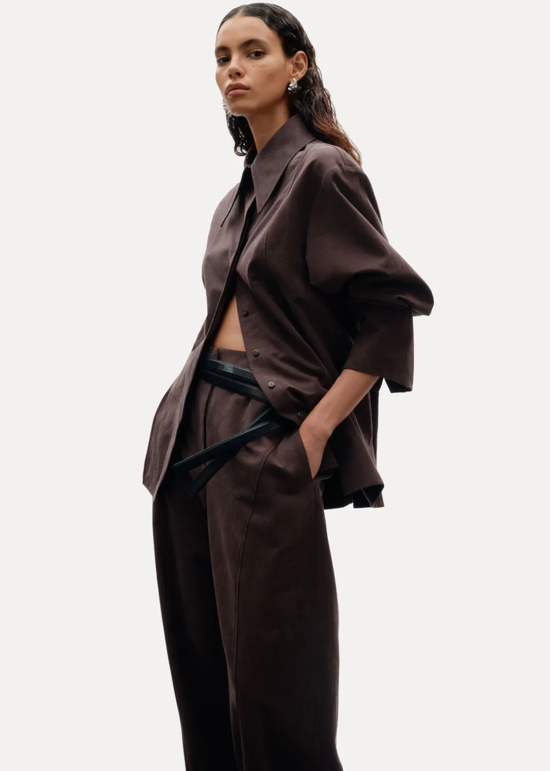 & Other Stories Sets & Suits | Pants | Tailored Silk-Blend Trousers Brown