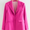 & Other Stories Outerwear | Tailored Single-Breasted Blazer Hot Pink