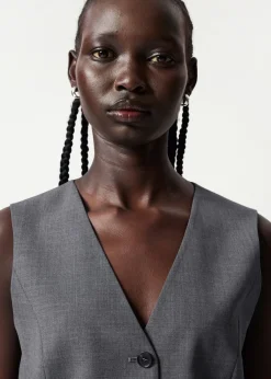 & Other Stories Sets & Suits | Tailored Wool Waistcoat Grey