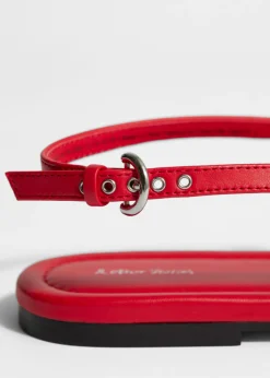 & Other Stories Sandals | T-bar Leather Sandals Red