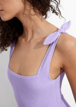 & Other Stories Swimwear | Textured Bow Tie Swimsuit